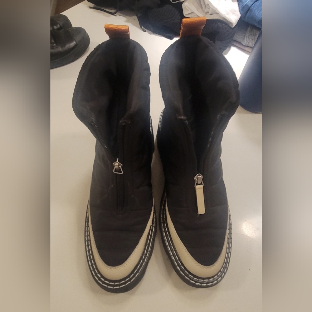 Stylish Black and White Women's Boots